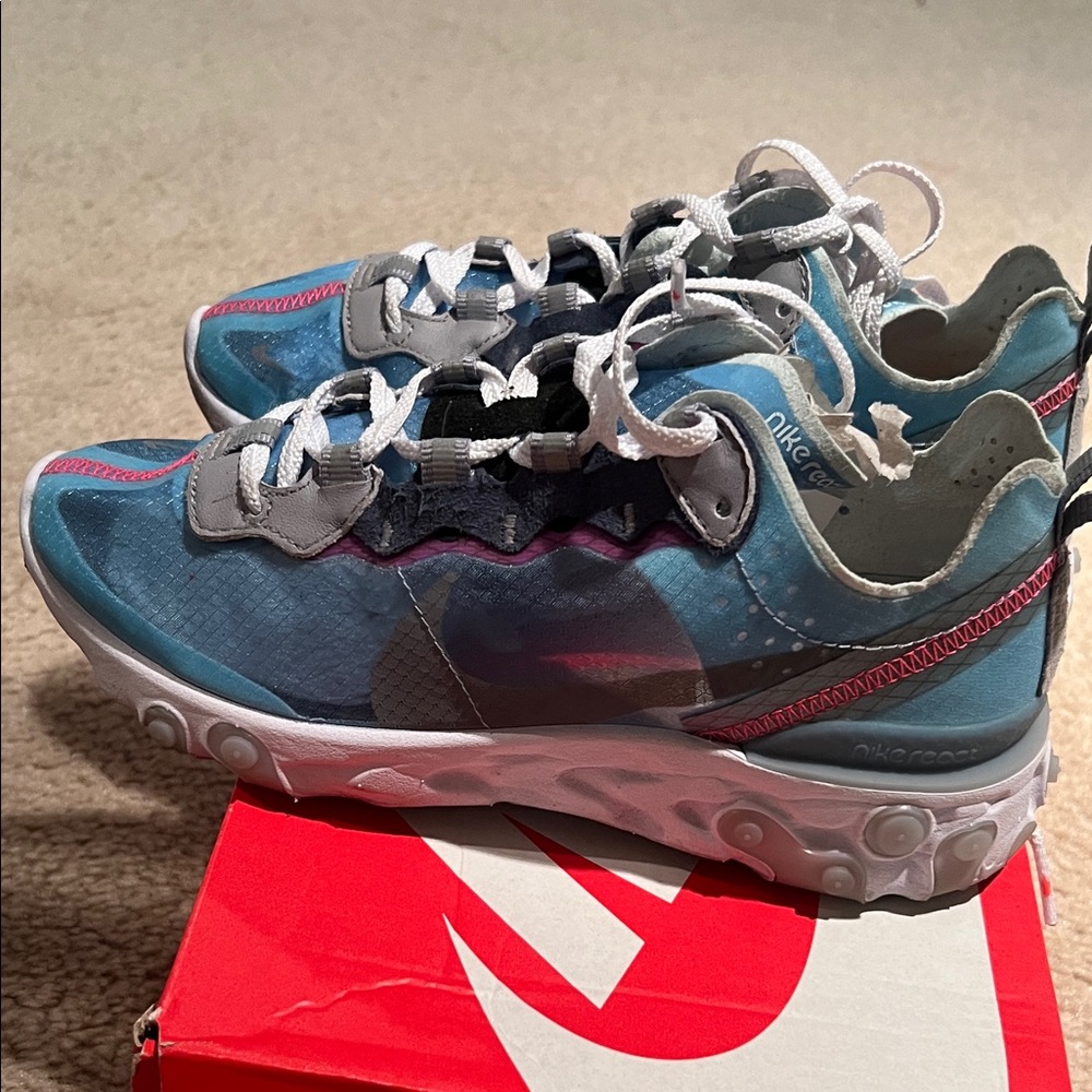 Nike Kids Teal and Pink Sneakers